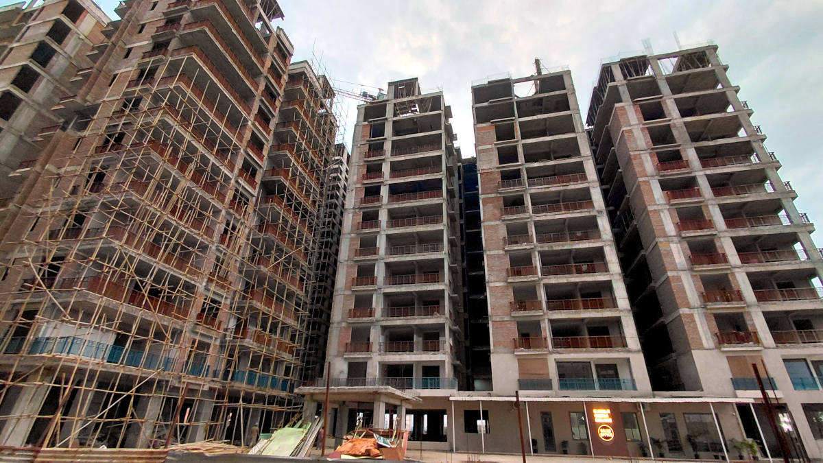 Construction in progress at Platinum Greens Opulence